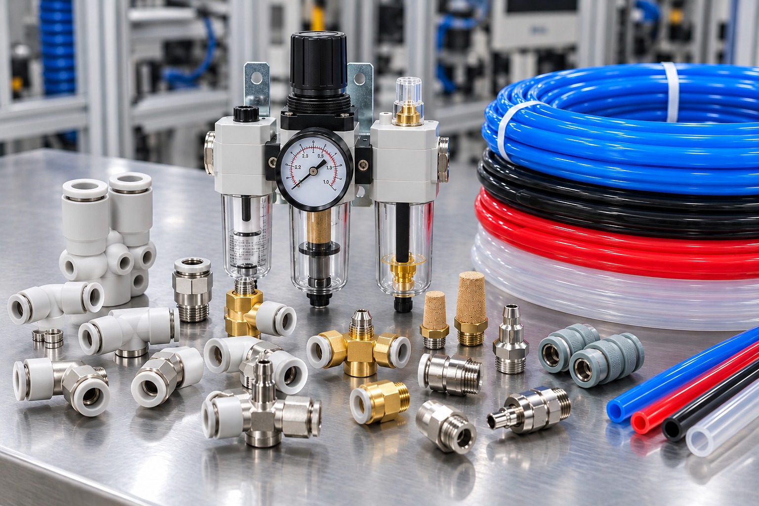 Pneumatic Fittings Regulators and Tubing